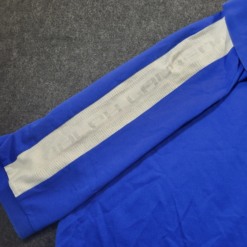 Polo Golf Ralph Lauren Pro Fit 100% Pima Cotton Men XL Blue Shirt Big White Pony